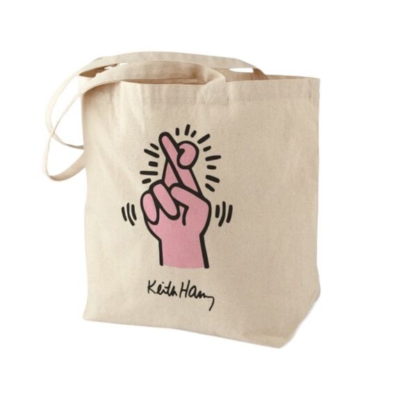 Keith Haring Crossed Fingers Tote - Picture 1 of 3